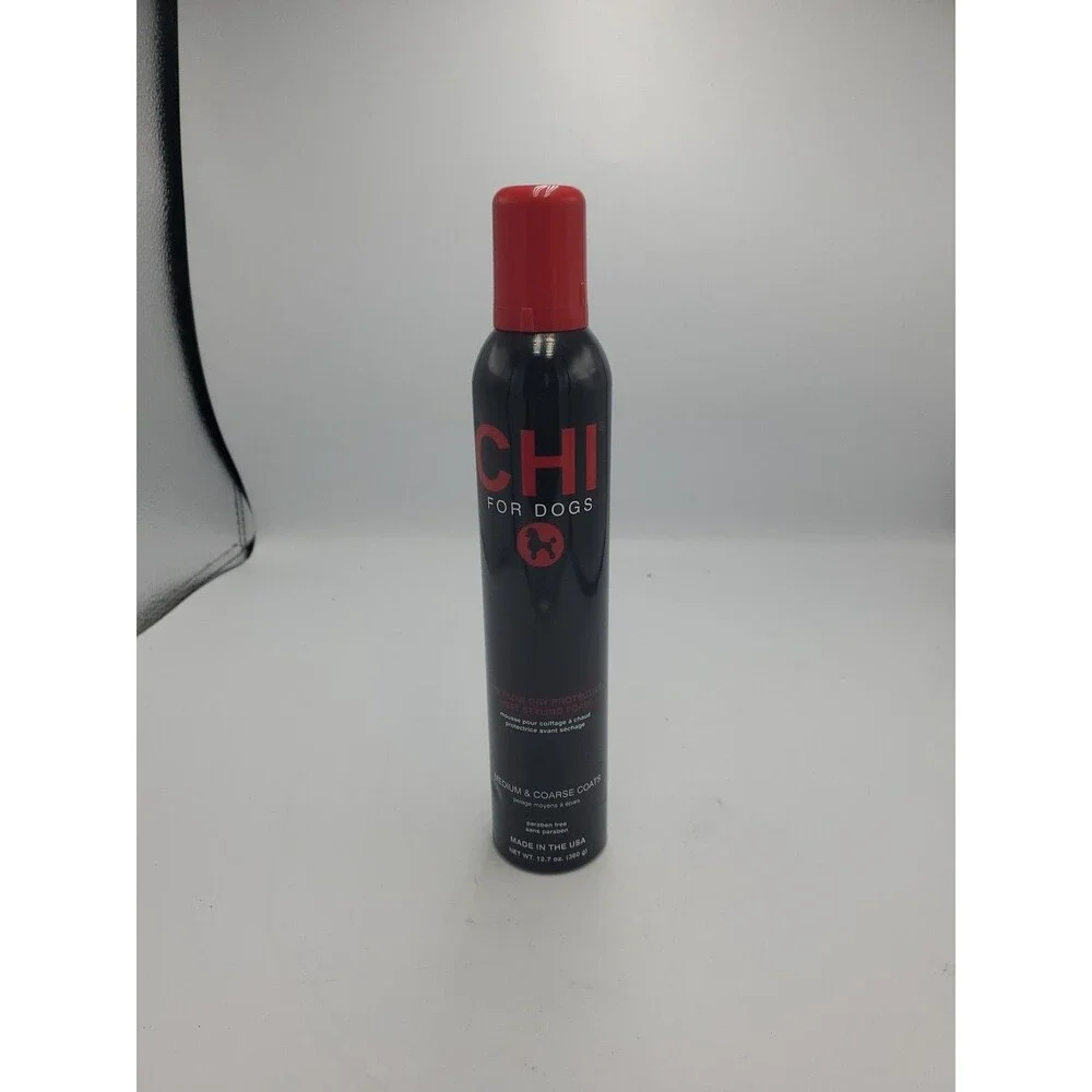 Chi For Dogs Pre Blow Dry Protective Heat Styling Foam For Medium & Coarse Coats